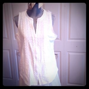 NWT Button Down Sleeveless Shirt